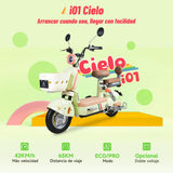 i01 Cielo | Bicicleta Eléctrica | Potencia 500W | Batería 60V | Autonomía de 65km | Ideal para caminos rurales y urbanos