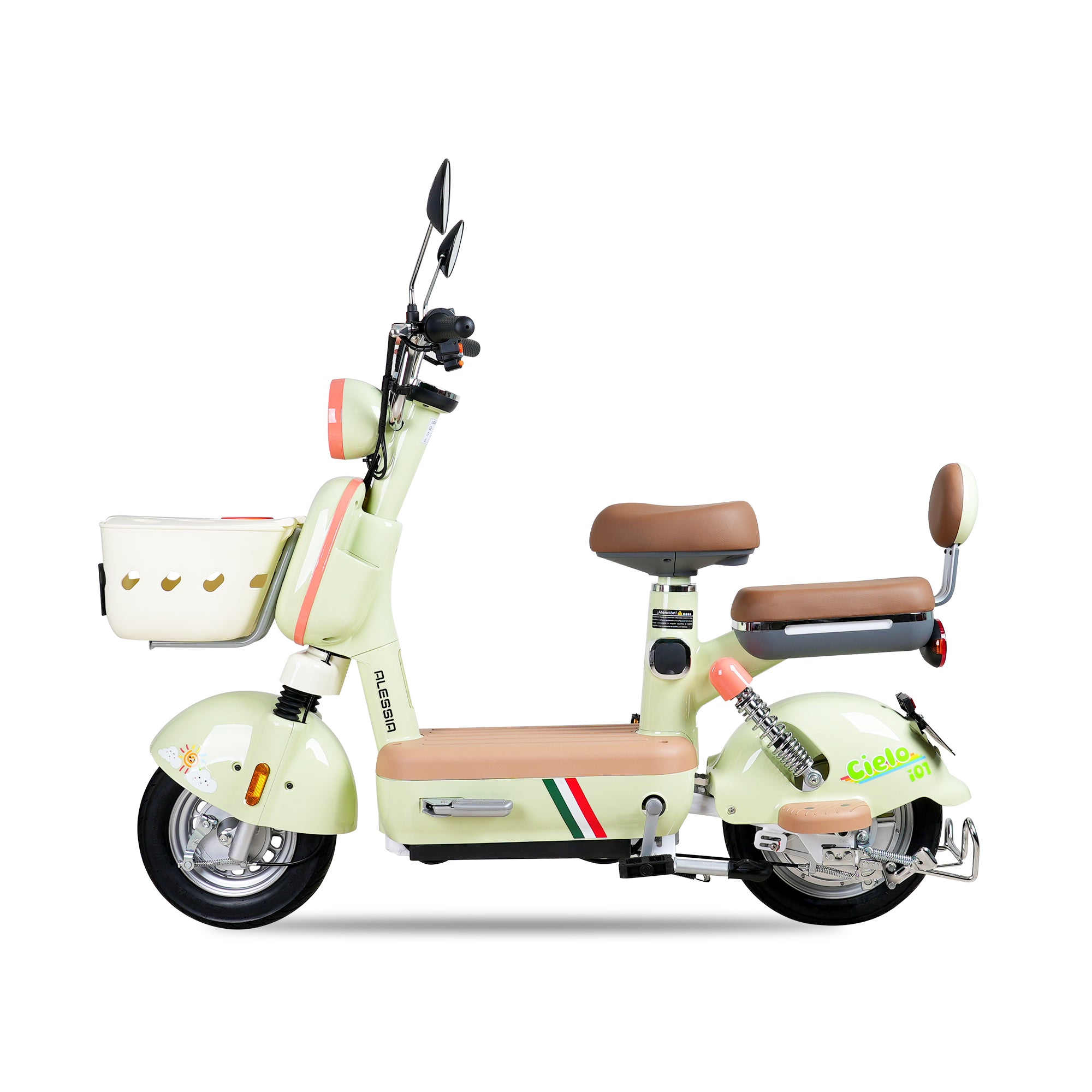 Alessia E-bike i01 cielo bicicleta electrica Crema Verde color