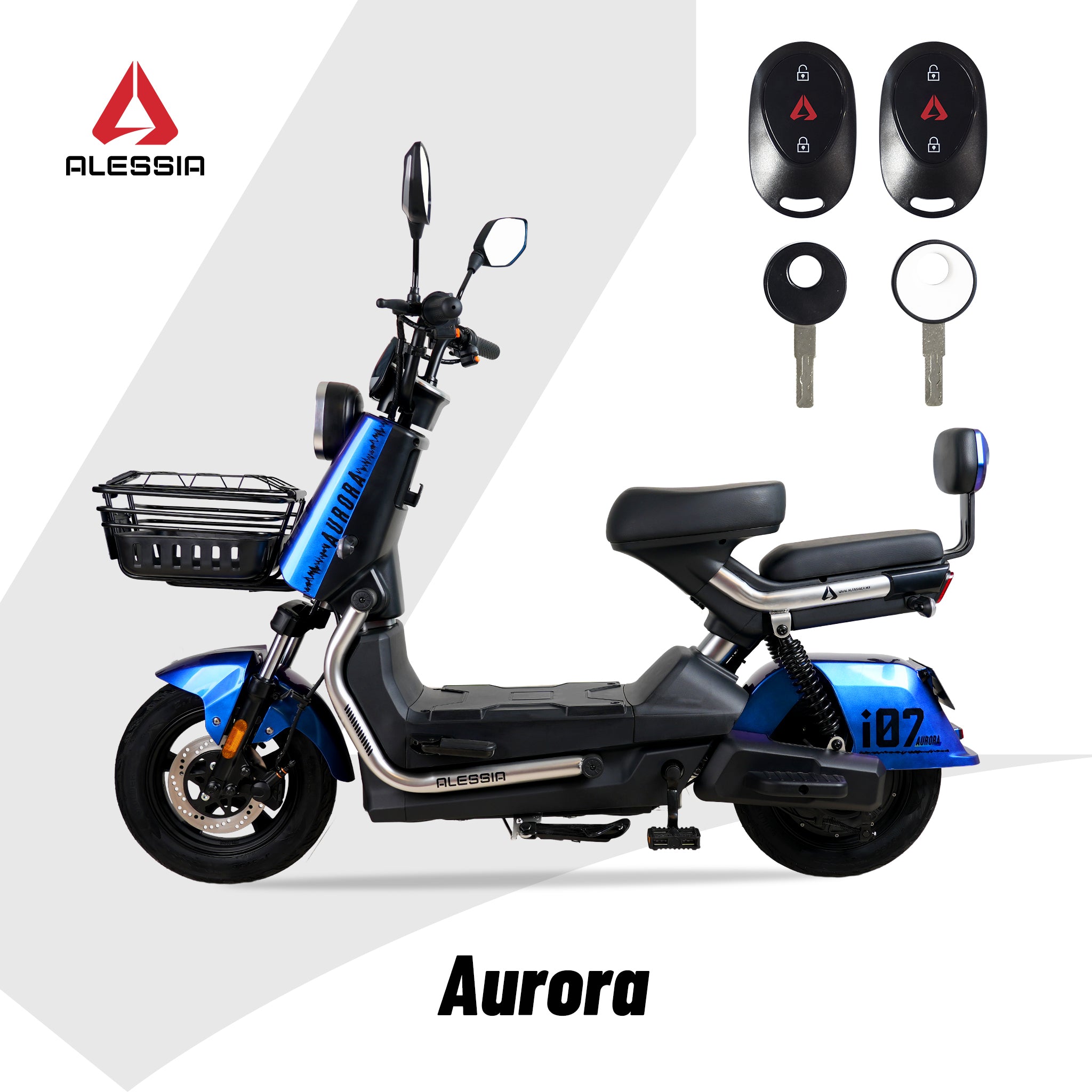 Alessia E-bike i07 Aurora 60/72V 20Ah  bicicleta electrica Azul Deslumbrante color