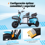 P05 Kangaroo triciclos eléctrica 3 ruedas | Ideal para Ciudad, Movilidad para Adultos Mayores y Carga Ligera
