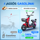 i07 Aurora | Bicicleta Electrica 800W | Motor potente | Batería 72V | Autonomía de 75km