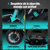 Bicicleta Eléctrica A01 Hunter Verde Diseño Estético, Potencia Potente, Autonomía 75km, Suspensión Mejorada, Conducción Cómoda y Segura