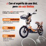 Alessia E-bike A06 Explorer Marrón, Conquista Terreno Difícil con Rueda Grande, Mayor Comodidad con Suspensión Mejorada, 500W, Autonomía 75km