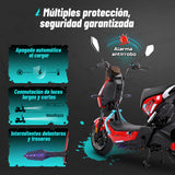 Bicicleta Eléctrica A01 Hunter Rojo Diseño Estético, Potencia Potente, Autonomía 75km, Suspensión Mejorada, Conducción Cómoda y Segura