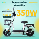 E01 Light Urban E-Bike Eléctrica | Batería 48V, 350W de Potencia, 45 km de Autonomía, Soporta 150 kg | Perfecta para la Ciudad y Trayectos Cortos