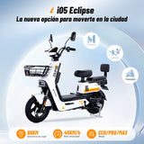 i05 Eclipse Bici Eléctrica para Adultos con Batería de 48V/60V y 3 Modos de Velocidad