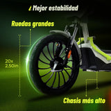 Alessia E-bike A06 Explorer Verde, Conquista Terreno Difícil con Rueda Grande, Mayor Comodidad con Suspensión Mejorada, 500W, Autonomía 75km