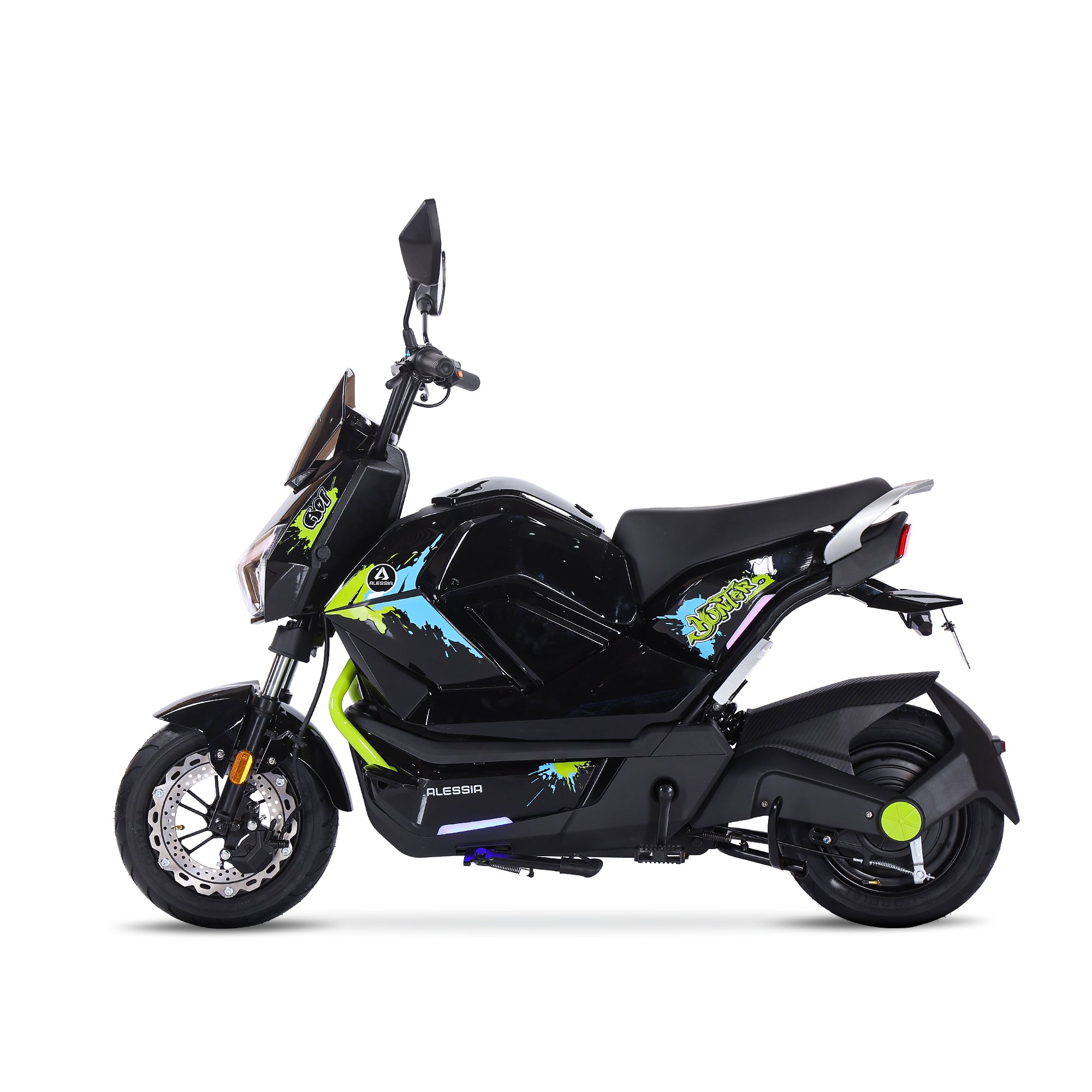 Bicicleta Eléctrica Hunter Pro, A01 Pro, Verde, Con caja central, Diseño Estético, Potencia Potente, Autonomía 75km, Suspensión Mejorada, Conducción Cómoda y Segura