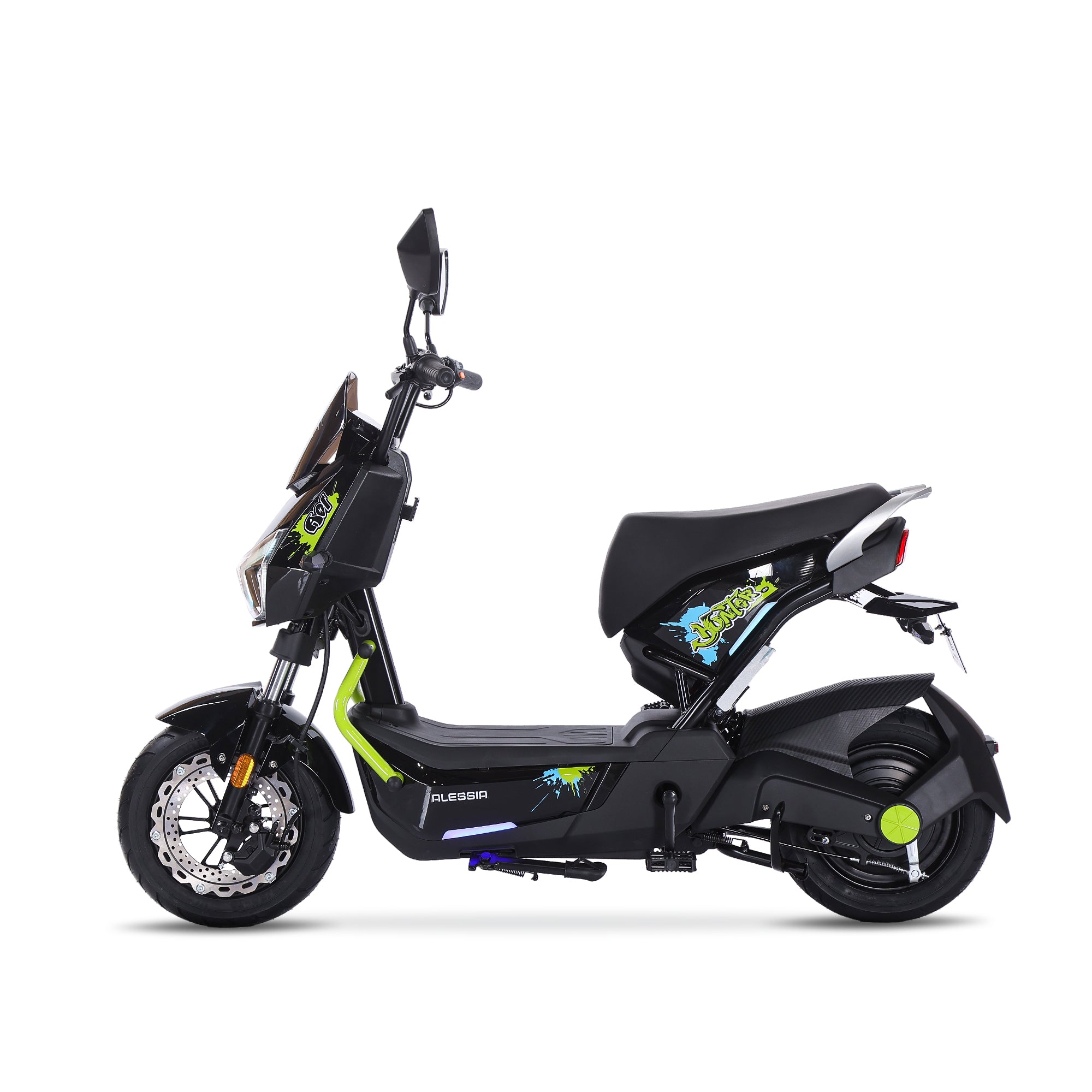Bicicleta Eléctrica A01 Hunter Verde Diseño Estético, Potencia Potente, Autonomía 75km, Suspensión Mejorada, Conducción Cómoda y Segura