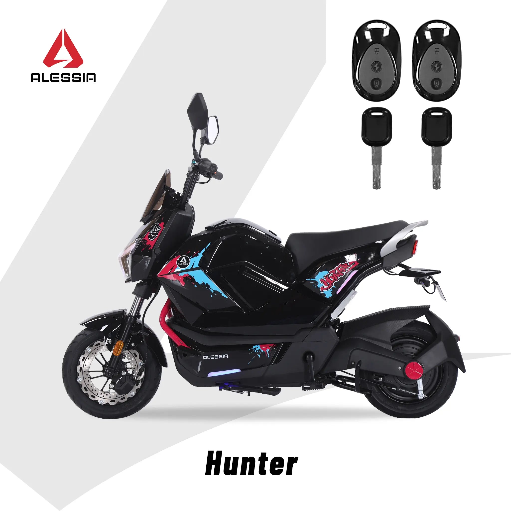 Bicicleta Eléctrica Hunter Pro, A01 Pro, Rosa, Con caja central, Diseño Estético, Potencia Potente, Autonomía 75km, Suspensión Mejorada, Conducción Cómoda y Segura