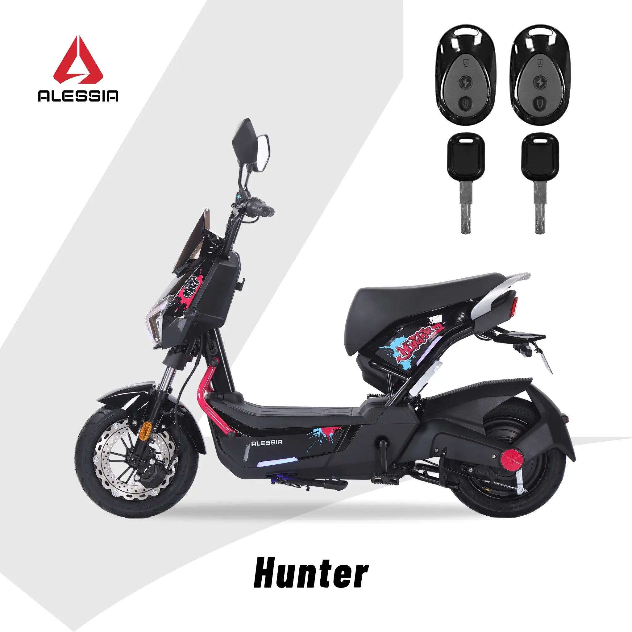 Bicicleta Eléctrica A01 Hunter Rosa Diseño Estético, Potencia Potente, Autonomía 75km, Suspensión Mejorada, Conducción Cómoda y Segura
