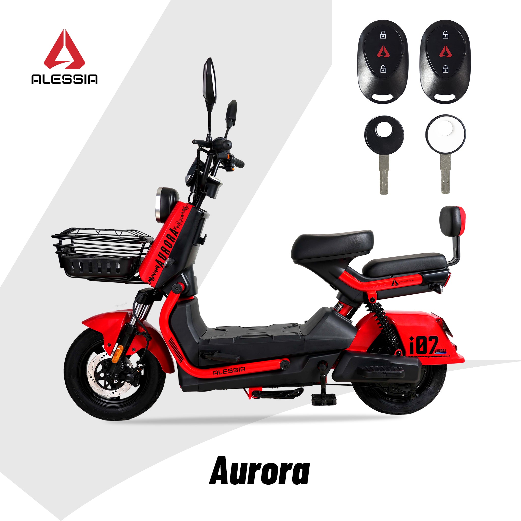 Alessia E-bike i07 Aurora 60/72V 20Ah  bicicleta electrica rojo color