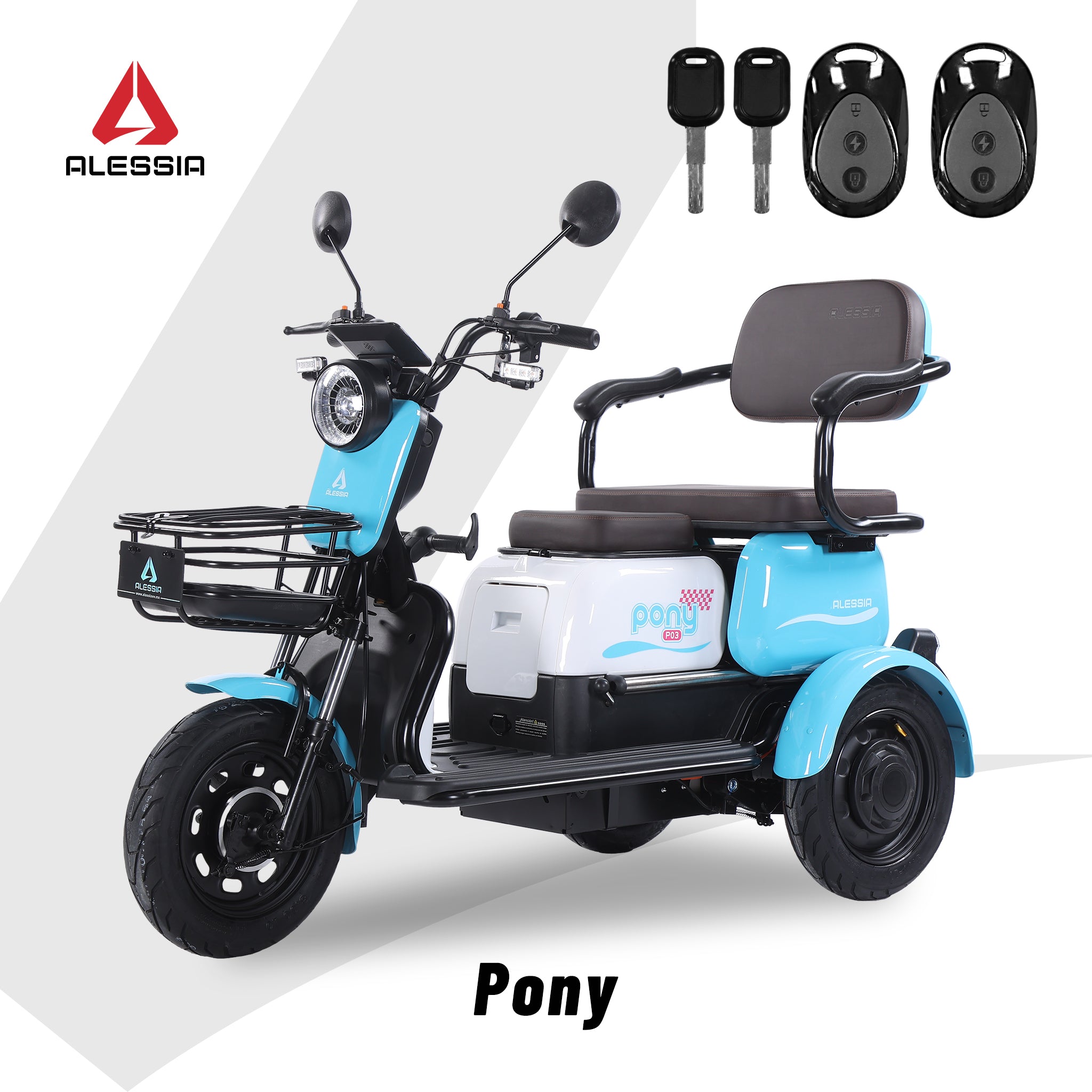 P03 bicicleta de tres ruedas con motor eléctrico