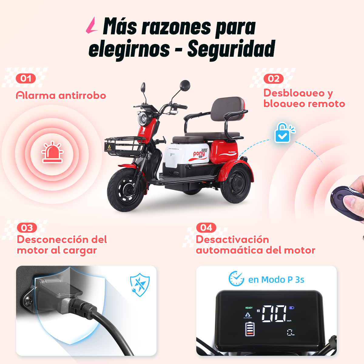 P03 motoneta con tres ruedas
