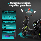 Bicicleta Eléctrica Hunter Pro, A01 Pro, Verde, Con caja central, Diseño Estético, Potencia Potente, Autonomía 75km, Suspensión Mejorada, Conducción Cómoda y Segura