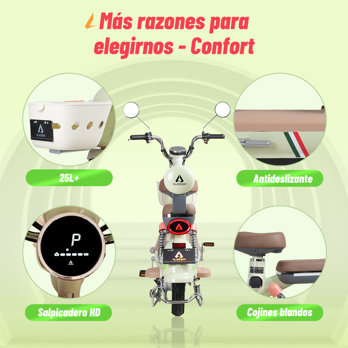 i01 Cielo | Bicicleta Eléctrica Tipo Moto | Potencia 500W | Batería 60V 