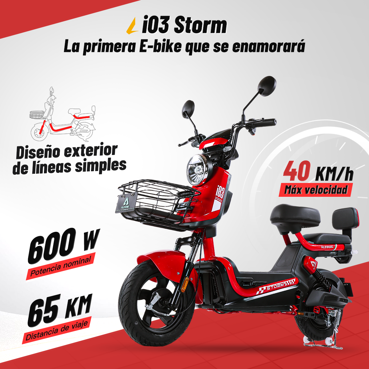 i03 Storm Bicicleta Motorizada