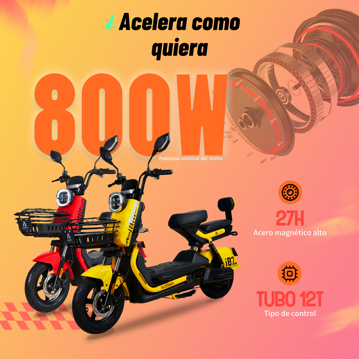 i07 Aurora Bicicleta de motor