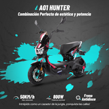 Bicicleta Eléctrica A01 Hunter Rosa Diseño Estético, Potencia Potente, Autonomía 75km, Suspensión Mejorada, Conducción Cómoda y Segura