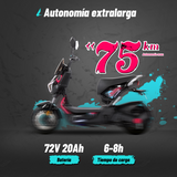 Bicicleta Eléctrica A01 Hunter Rosa Diseño Estético, Potencia Potente, Autonomía 75km, Suspensión Mejorada, Conducción Cómoda y Segura