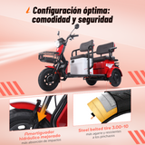 P05 Kangaroo Triciclos Eléctricos Para Adultos| Gran Espacio de Carga, 650W de Potencia Nominal y 75KM de Autonomía