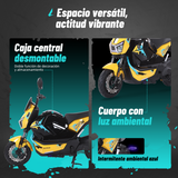 Bicicleta Eléctrica Hunter Pro, A01 Pro, Amarillo, Con caja central, Diseño Estético, Potencia Potente, Autonomía 75km, Suspensión Mejorada, Conducción Cómoda y Segura