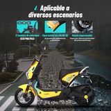 Bicicleta Eléctrica Hunter Pro, A01 Pro, Amarillo, Con caja central, Diseño Estético, Potencia Potente, Autonomía 75km, Suspensión Mejorada, Conducción Cómoda y Segura